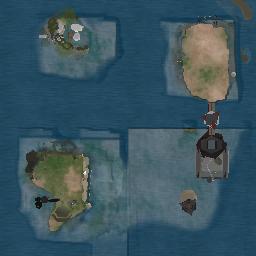 Map tile of Caribbean Island